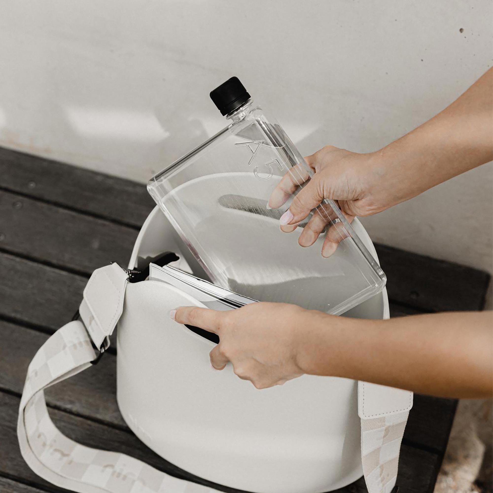 lifestyle - Shaped like a notebook, the memobottle slips neatly alongside your laptop, books, and devices.