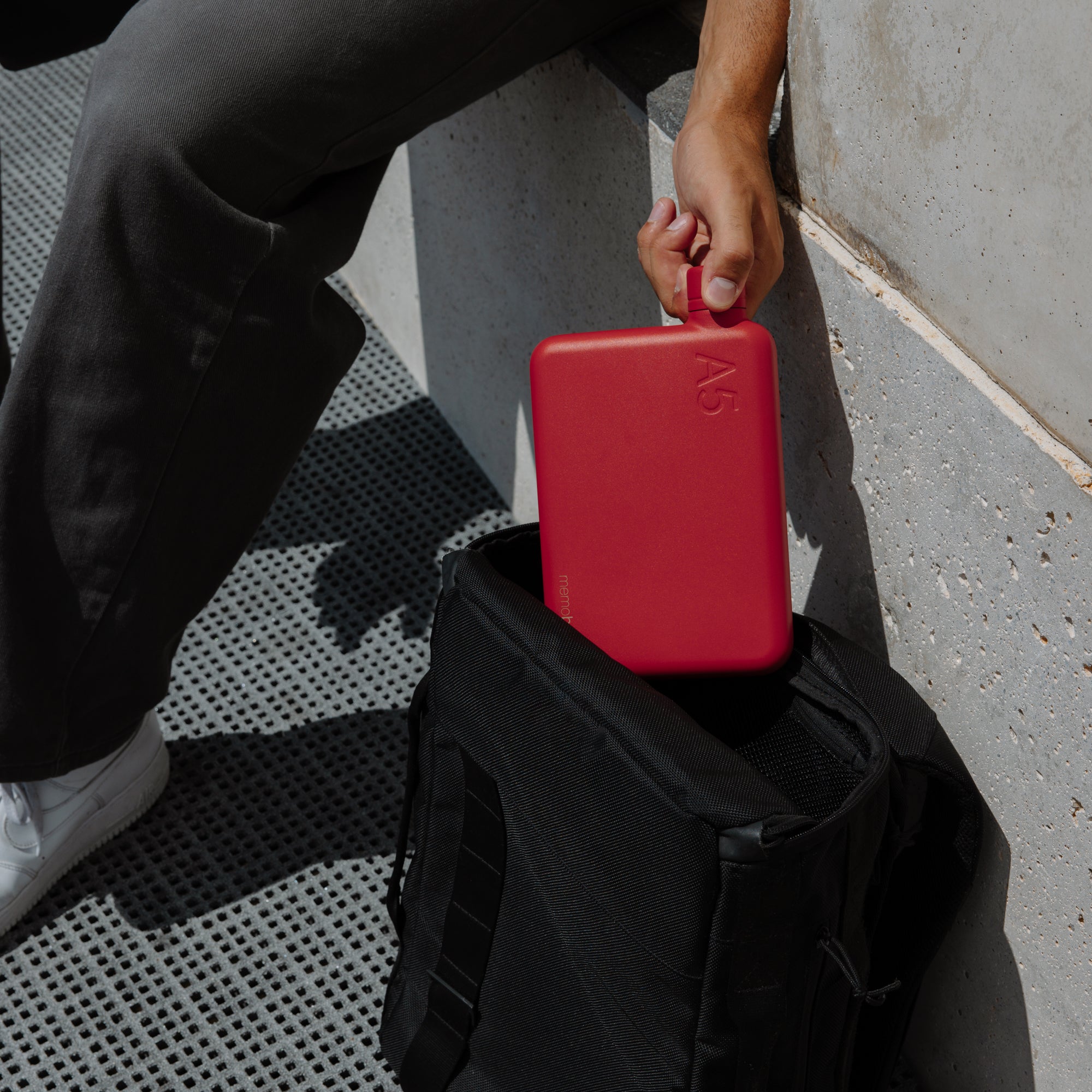 A5 Stainless Steel memobottle (Red)