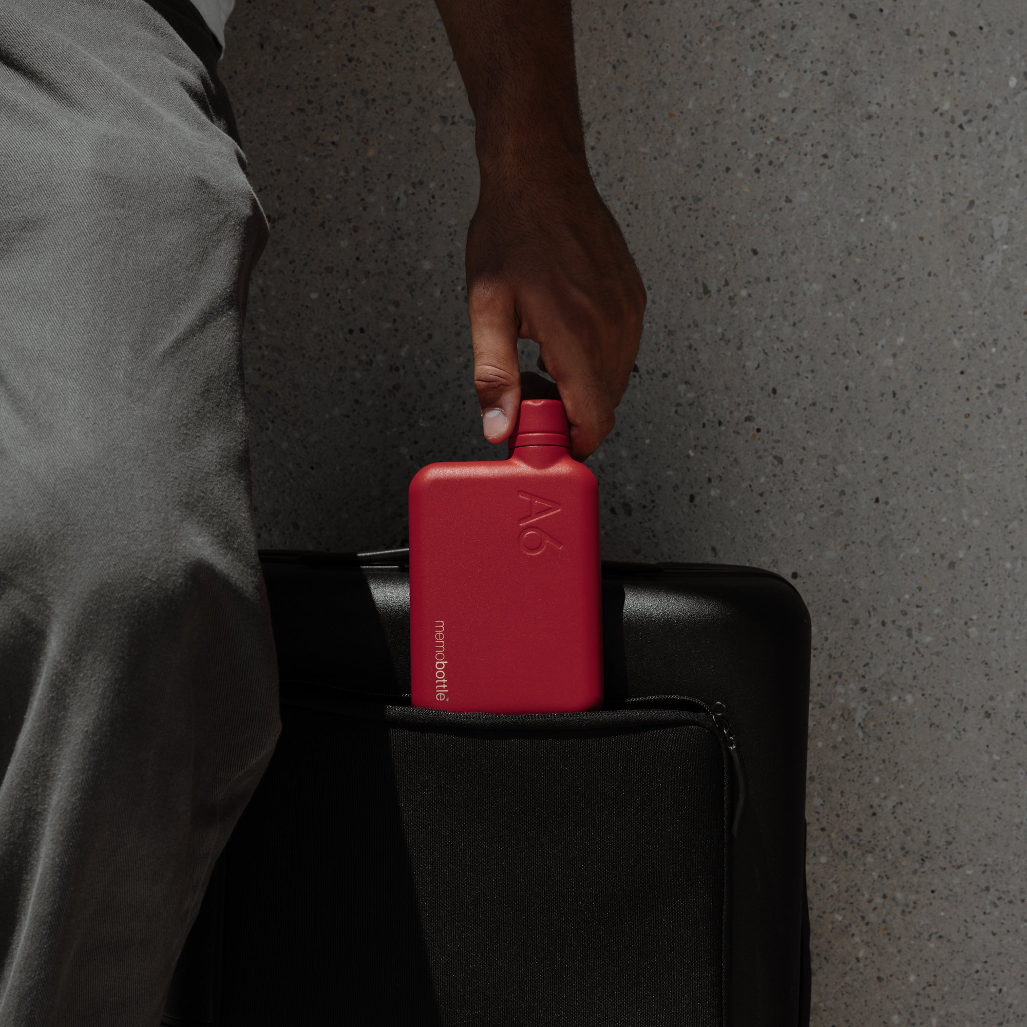 A6 Stainless Steel memobottle (Red)