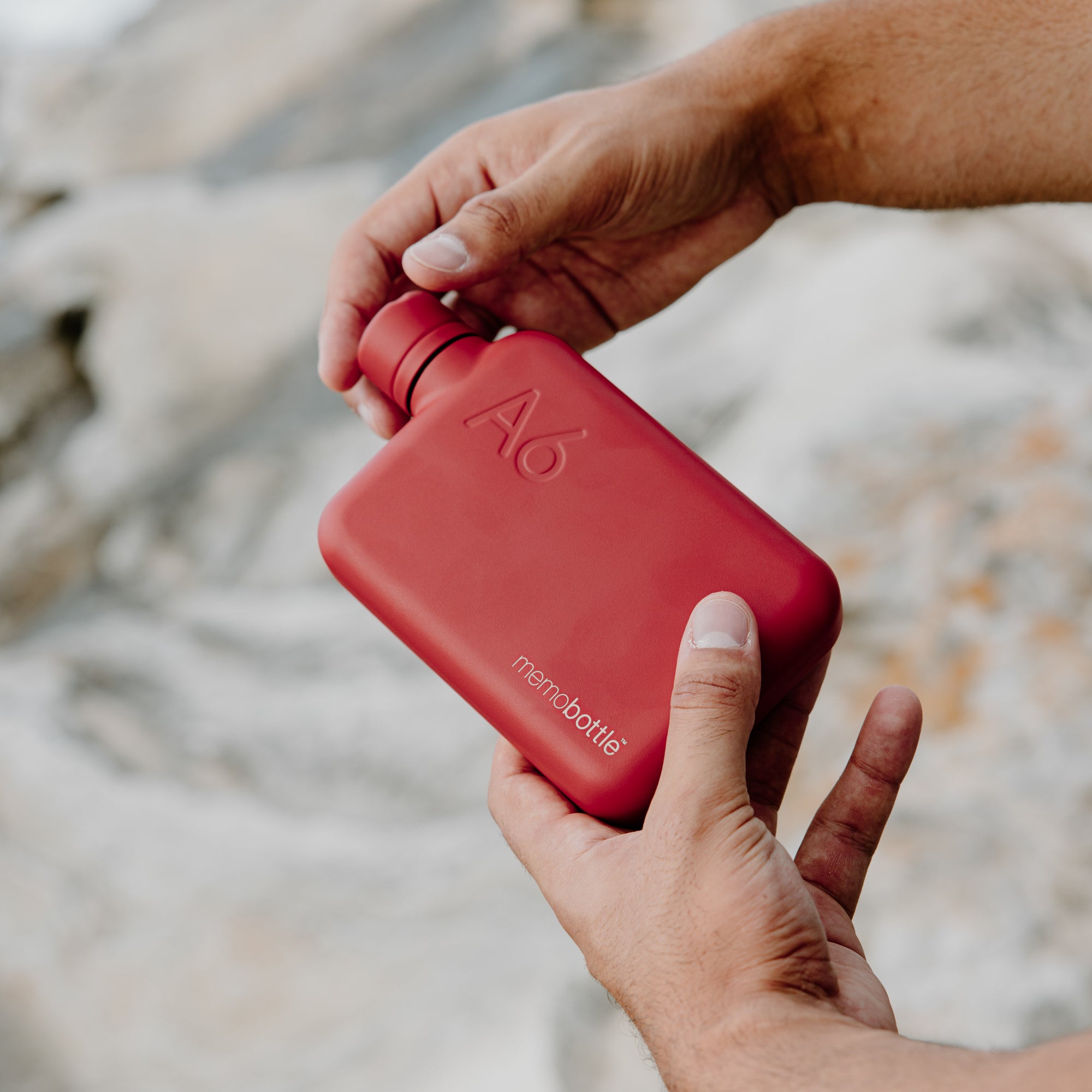 A6 Stainless Steel memobottle (Red)