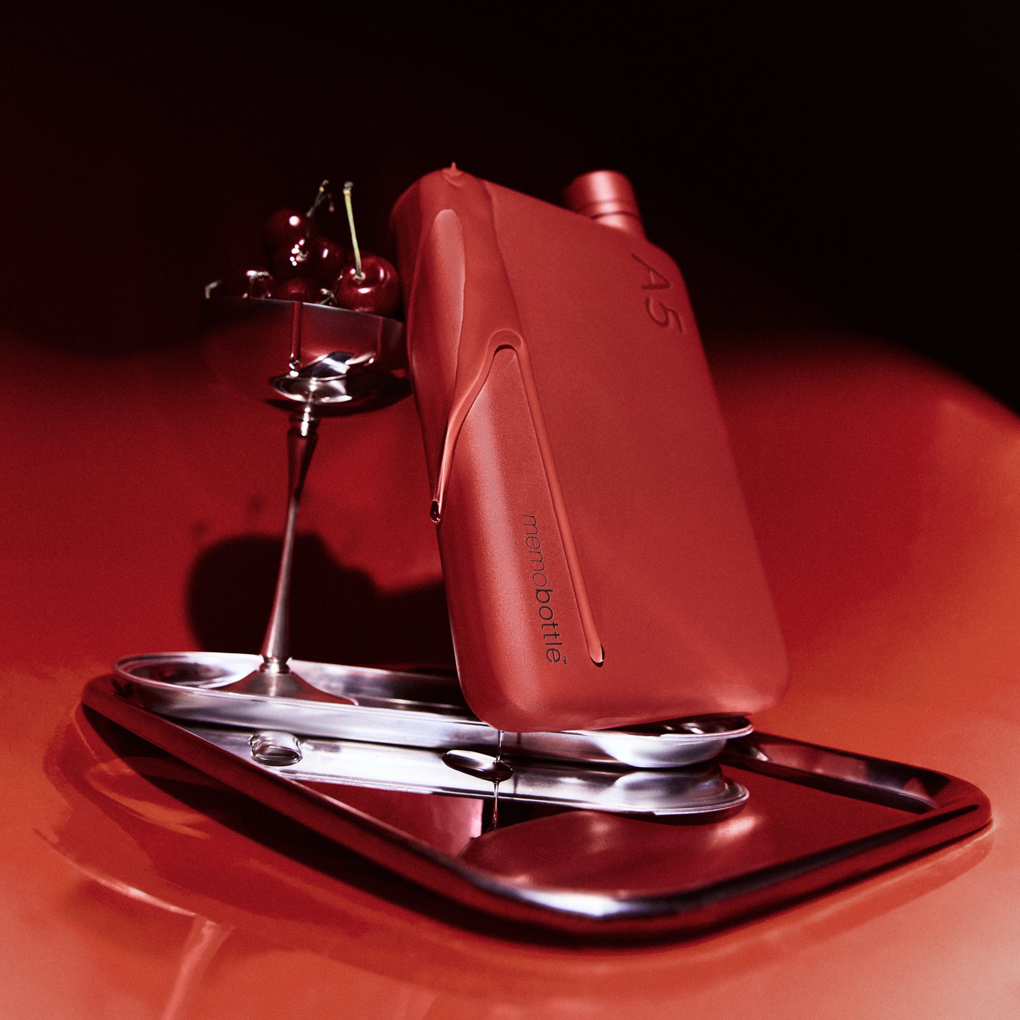 A5 Stainless Steel memobottle (Red)