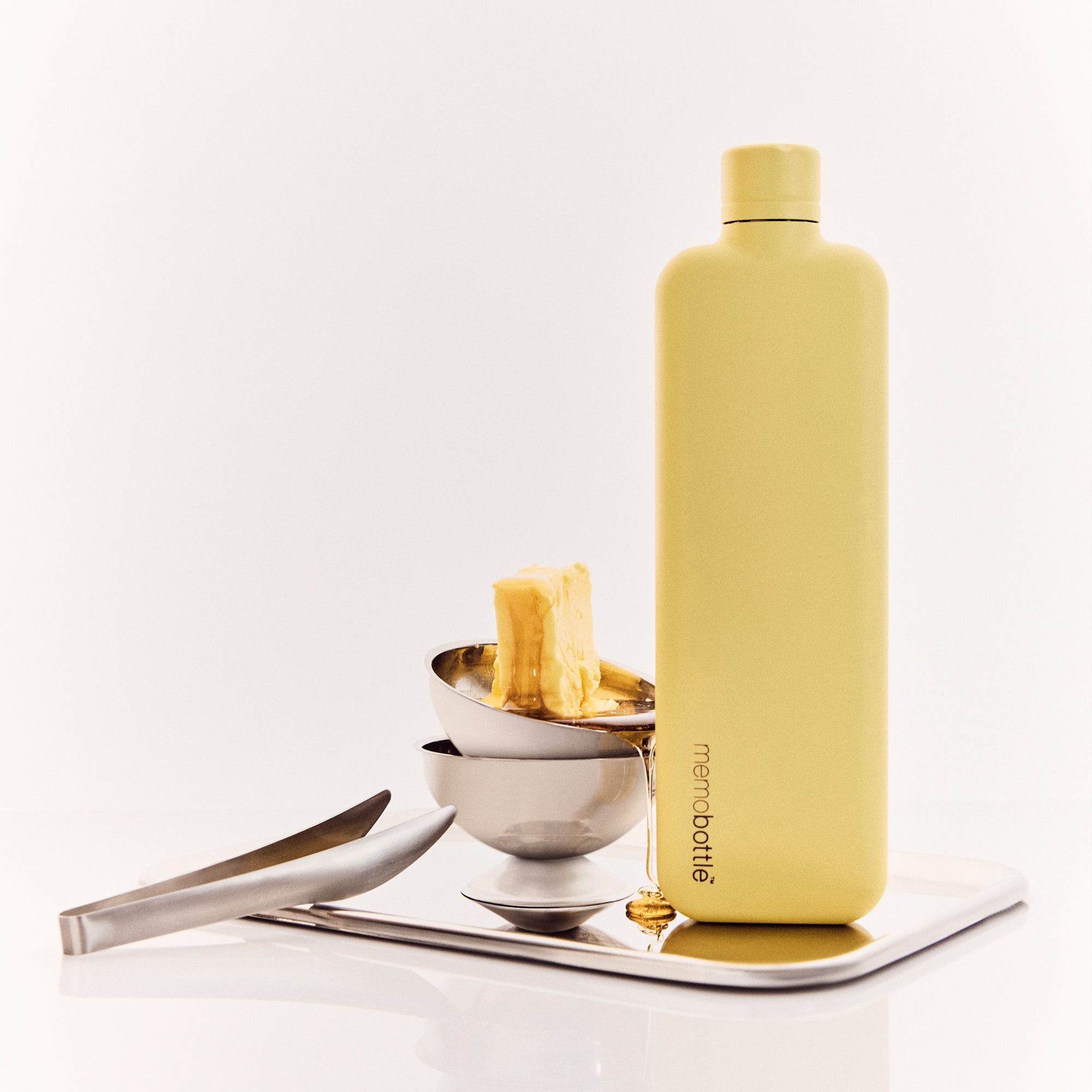SLIM Stainless Steel memobottle (Butter Yellow)