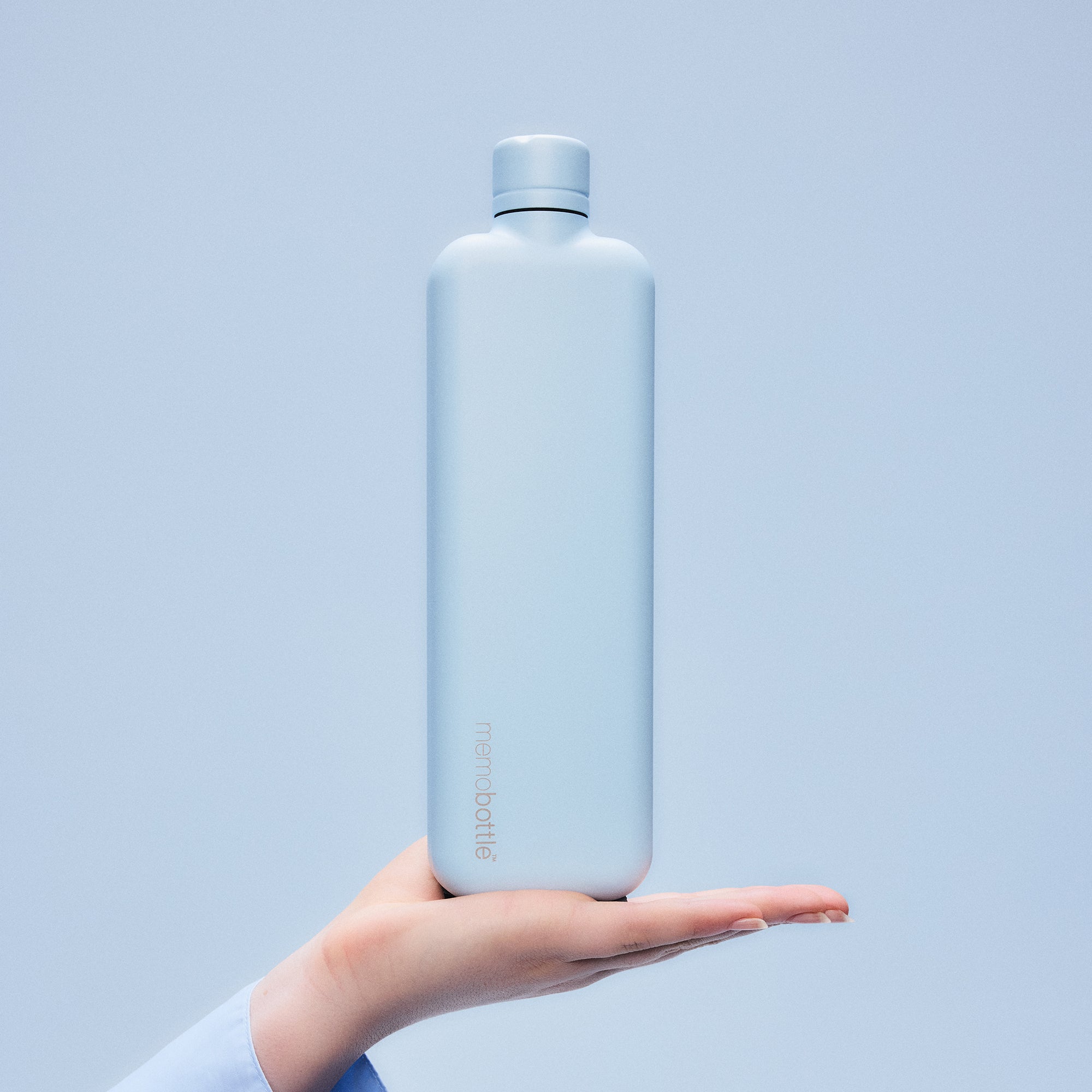 SLIM Stainless Steel memobottle (Powder Blue)