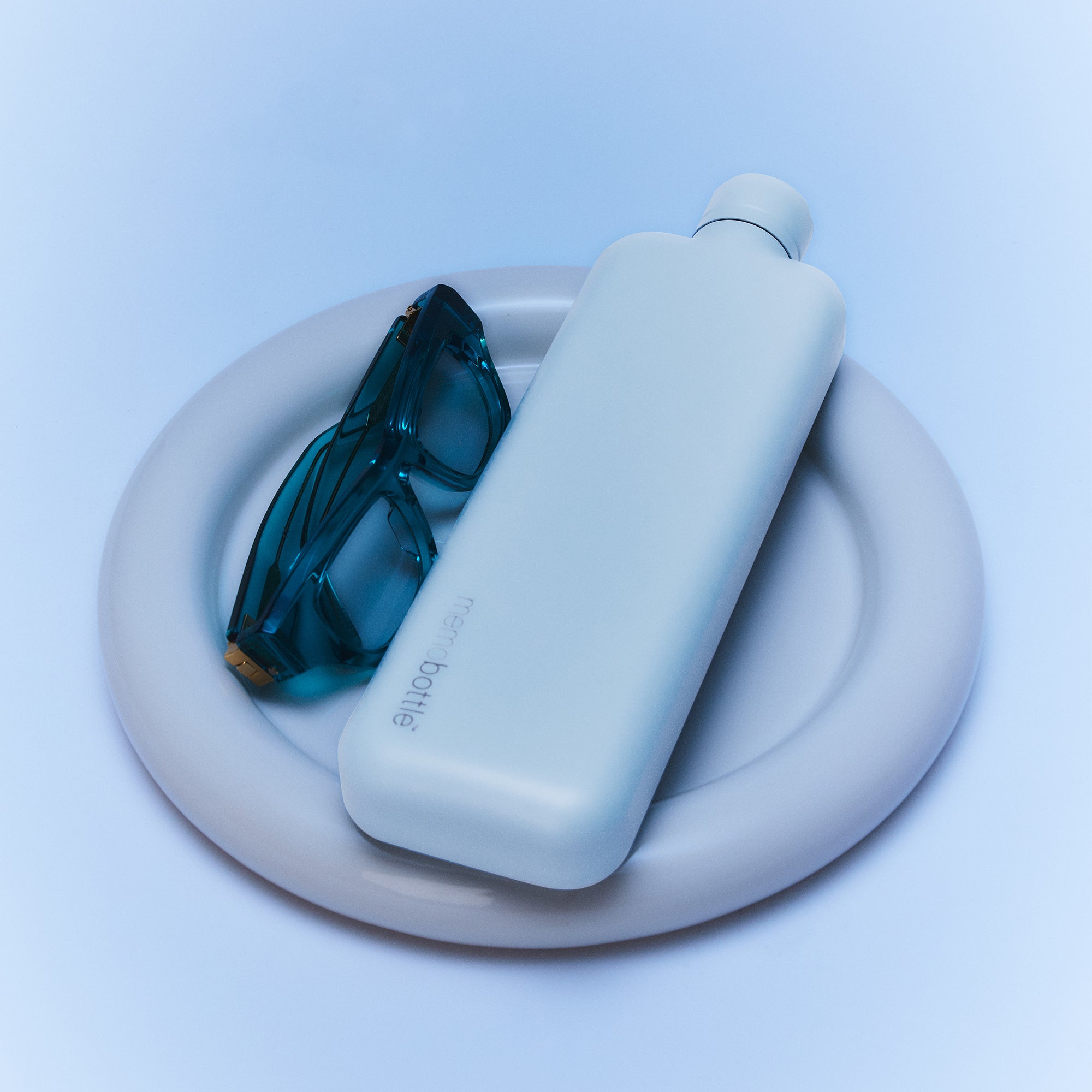 SLIM Stainless Steel memobottle (Powder Blue)
